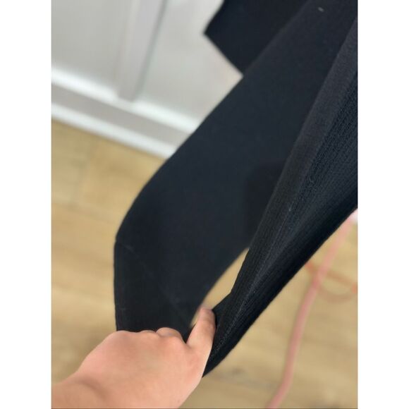 NWOT BOTTEGA VENETA Wool Blend Turtleneck Ribbed Bodycon Midi Black Dress Medium - Picture 5 of 12